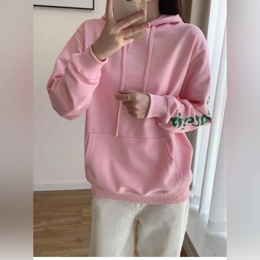 Coach women Valentine's Hoodie‎ Spring Autumn Streetwear Color Pink L - Picture 2 of 13